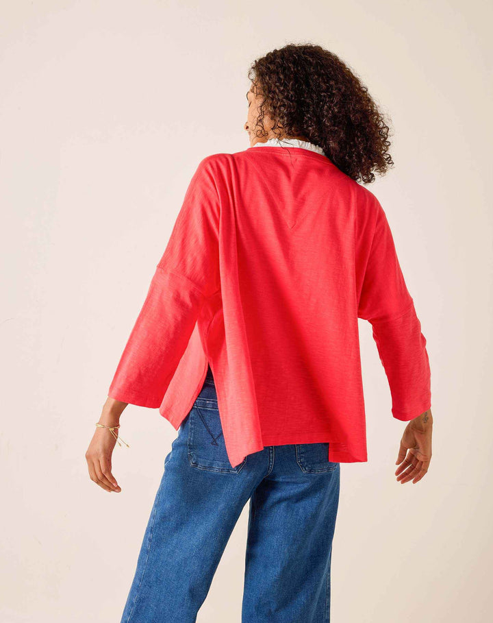 Catalina Slub Tee Coral Bliss One Size By Mersea - Moxiebainbridge