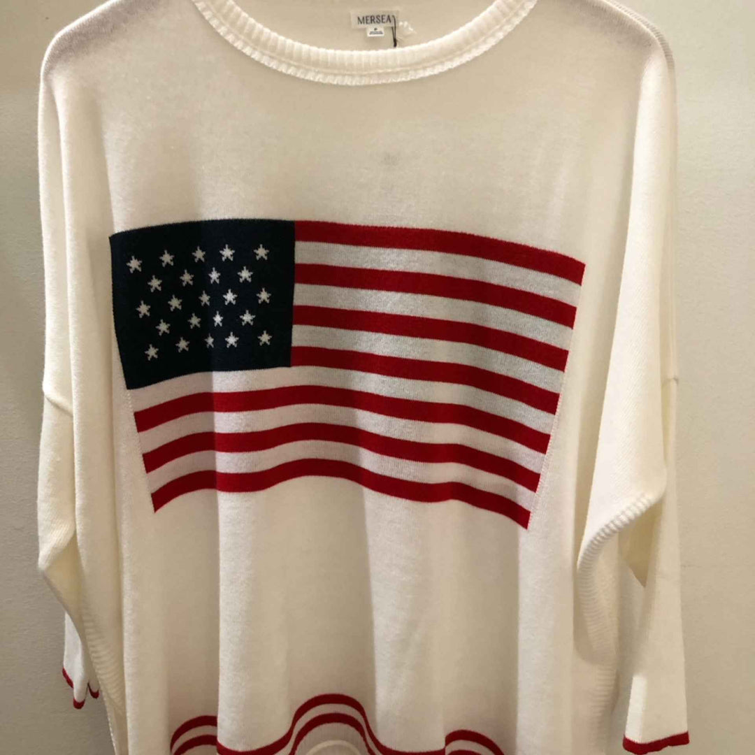 Catalina Flag Sweater Red, White, Blue By Mersea - Moxiebainbridge