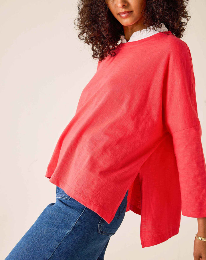 Catalina Slub Tee Coral Bliss One Size By Mersea - Moxiebainbridge