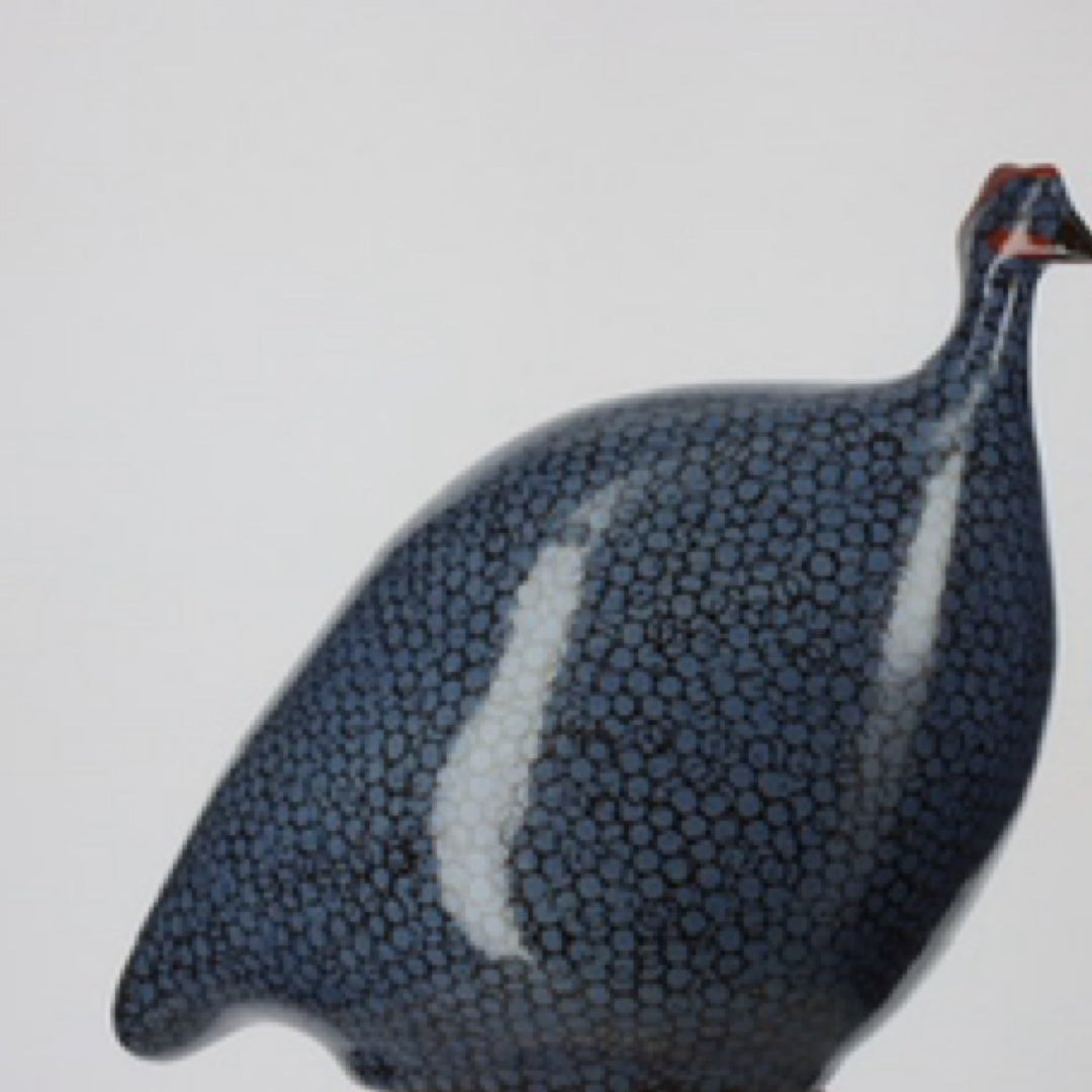 Guinea Fowl Speckled Blue Cobalt Large By Les Ceramiques de Lussan - Moxiebainbridge