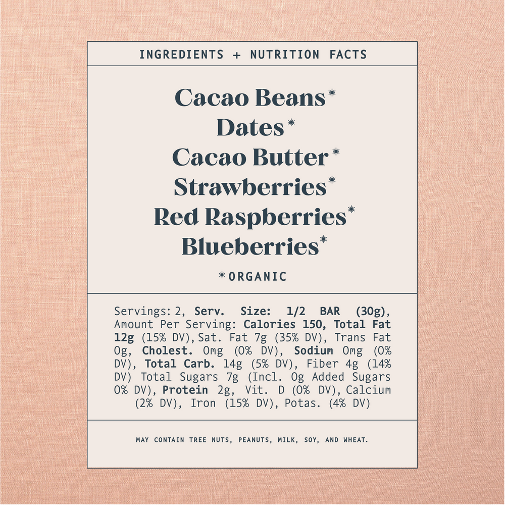 Mixed Berry Date Sweetened Chocolate By Spring & Mulberry - Moxiebainbridge