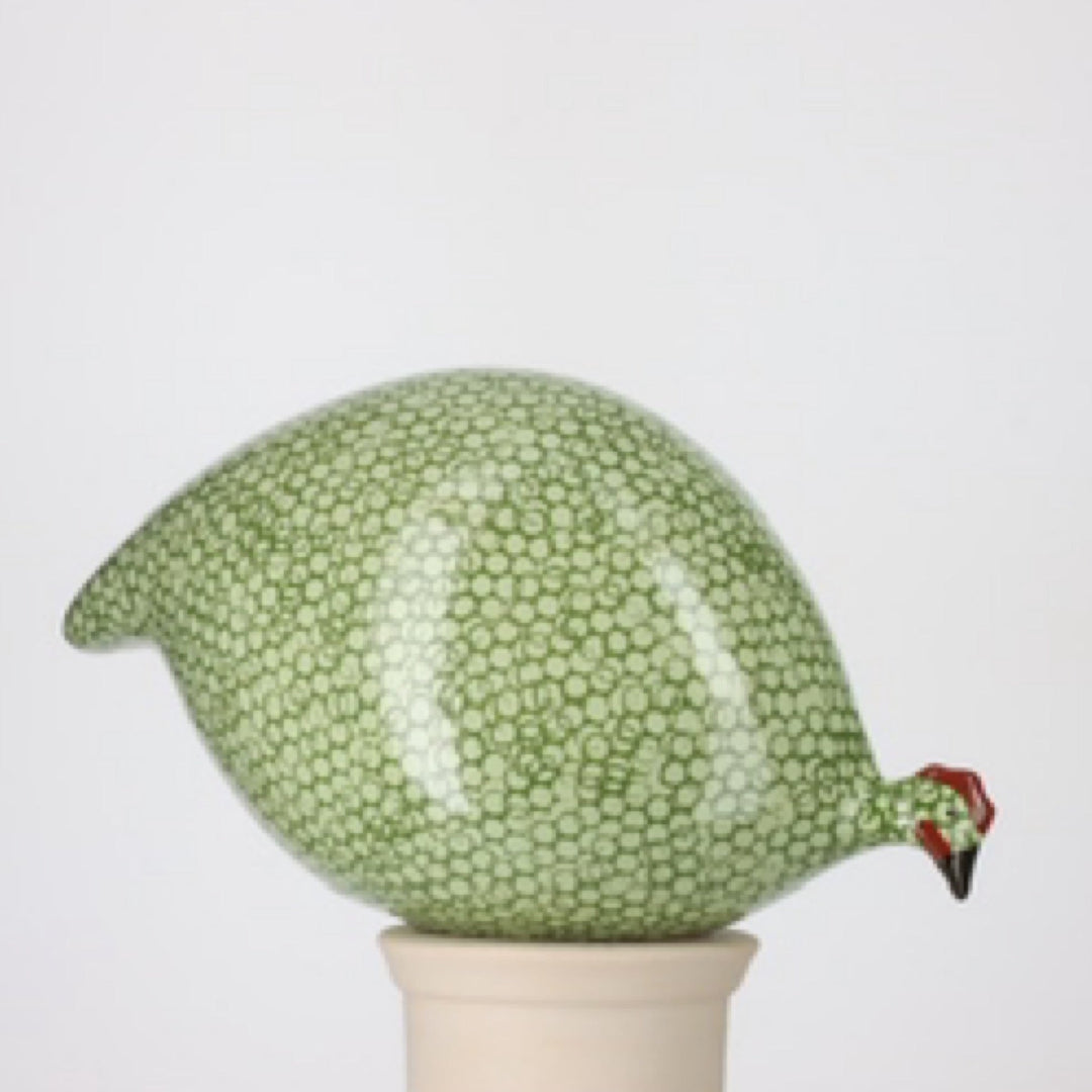 Guinea Fowl Green Anise Speckled Chrome Green By Les Ceramiques de Lussan - Moxiebainbridge