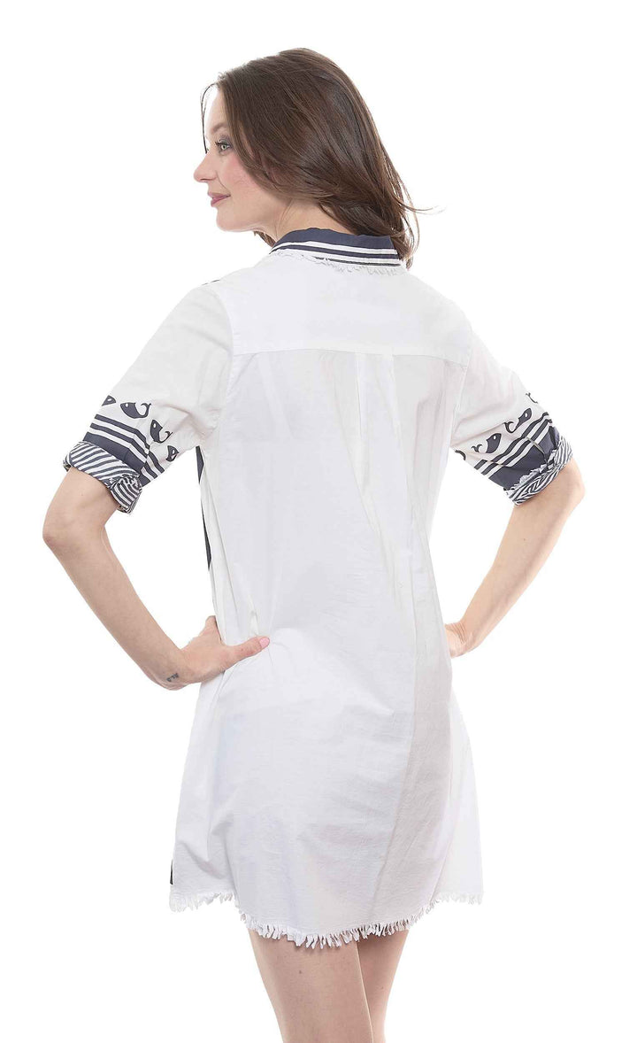 Whale Print Chatham Dress By Dizzy Lizzie - Moxiebainbridge