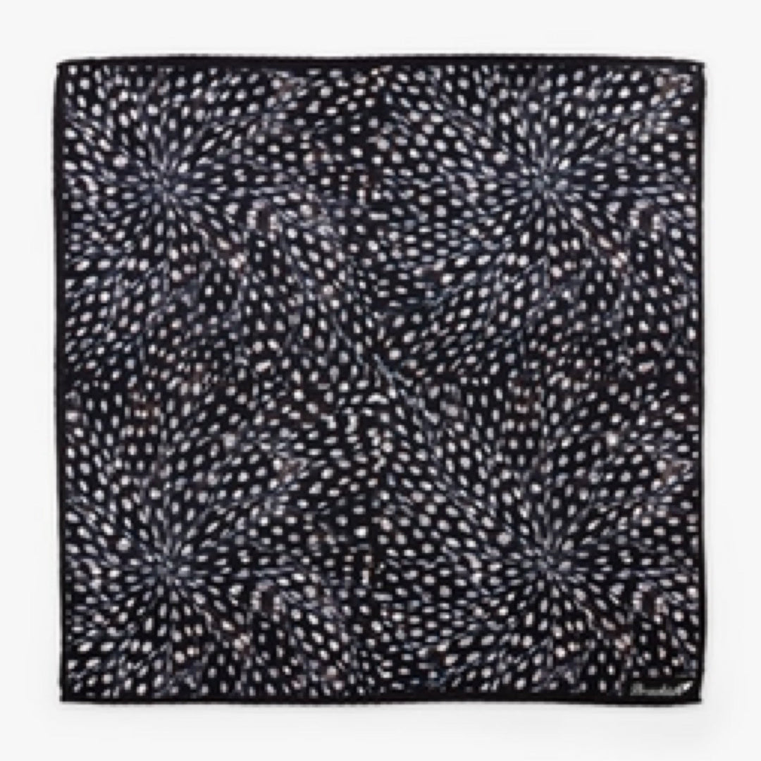 San Salvador Pocket Square Guinea Feather Print By Brackish - Moxiebainbridge