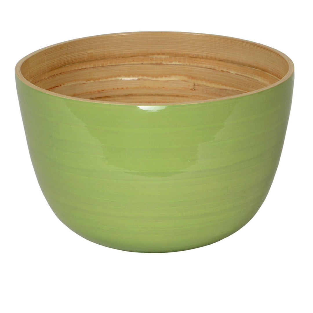 Bamboo Serving Bowl Light Green - Moxiebainbridge