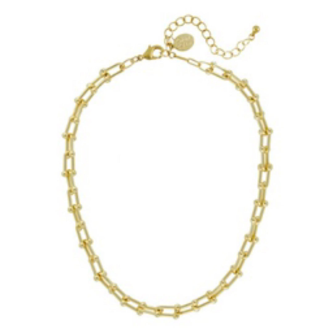 Gold Jackie Chain Handmade 24 KT Gold Plated - Moxiebainbridge