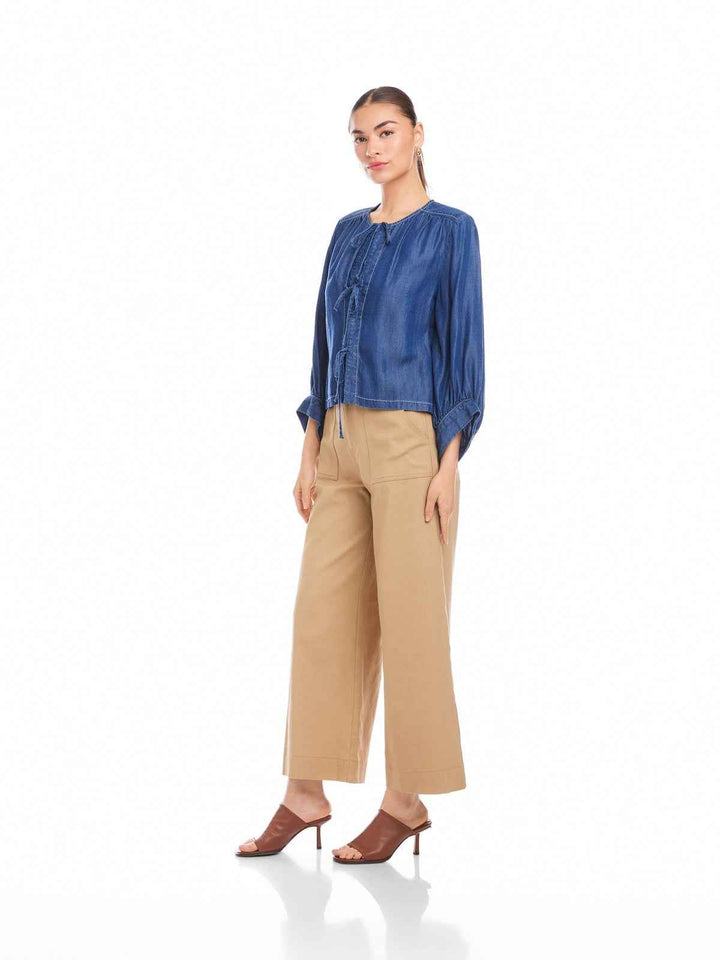 Cassie Lantern Sleeve Top By Fifteen-Twenty - Moxiebainbridge