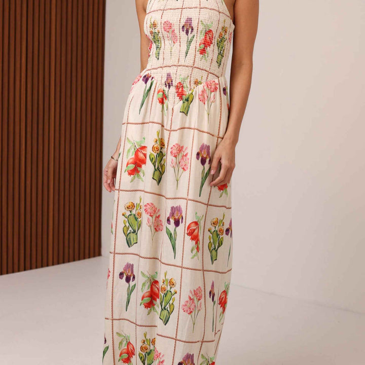 Maria Maxi Dress Desert Flower By Shore - Moxiebainbridge