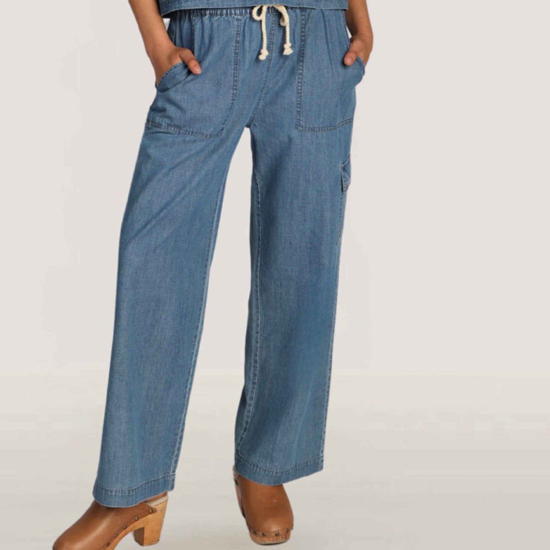 Denim Cargo Pant By Dylan - Moxiebainbridge