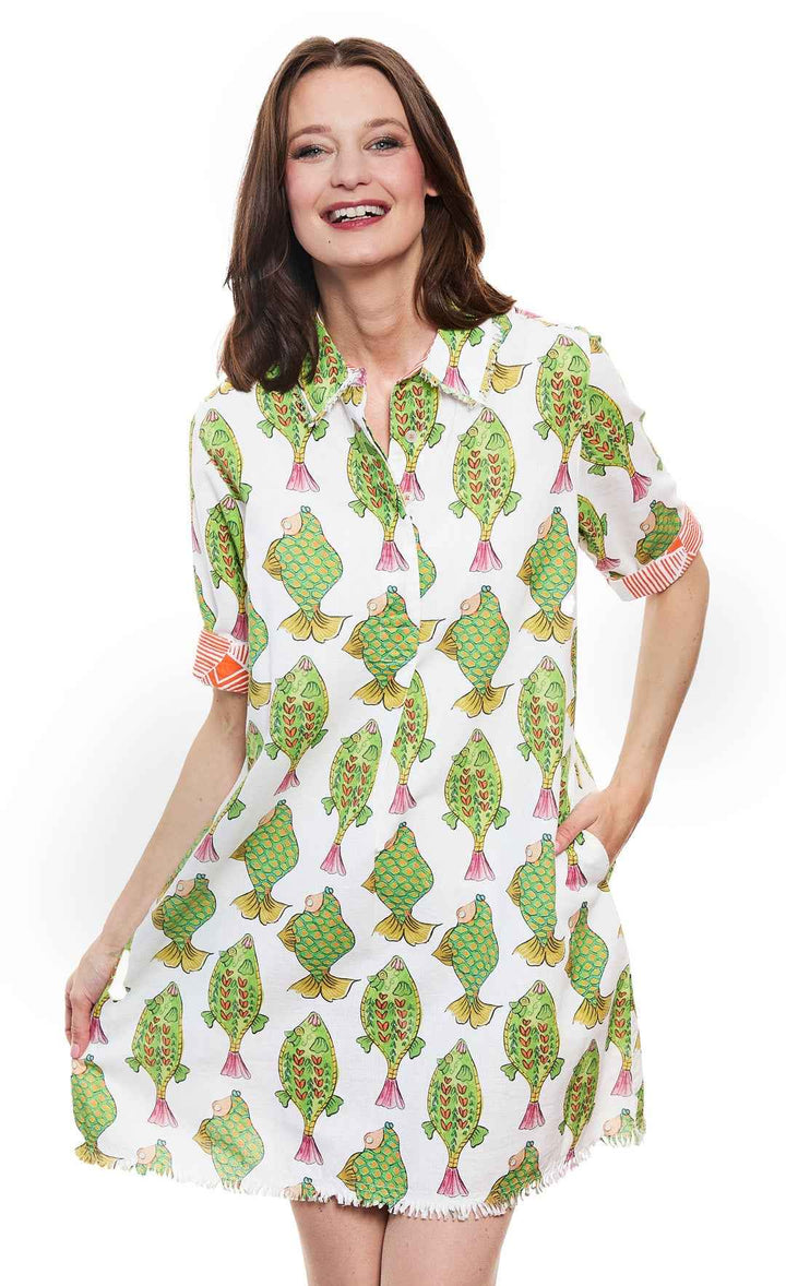 Chatham Fish Dress By Dizzy Lizzie - Moxiebainbridge