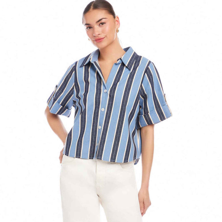 Kay Cuffed Sleeve Shirt By FIFTEEN -TWENTY - Moxiebainbridge
