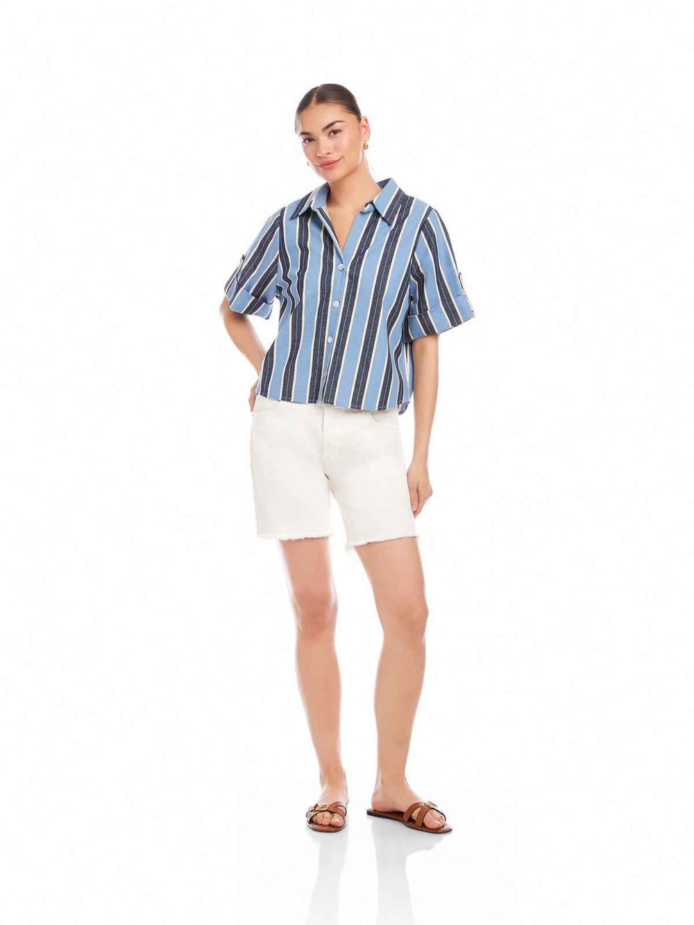 Kay Cuffed Sleeve Shirt By FIFTEEN -TWENTY - Moxiebainbridge