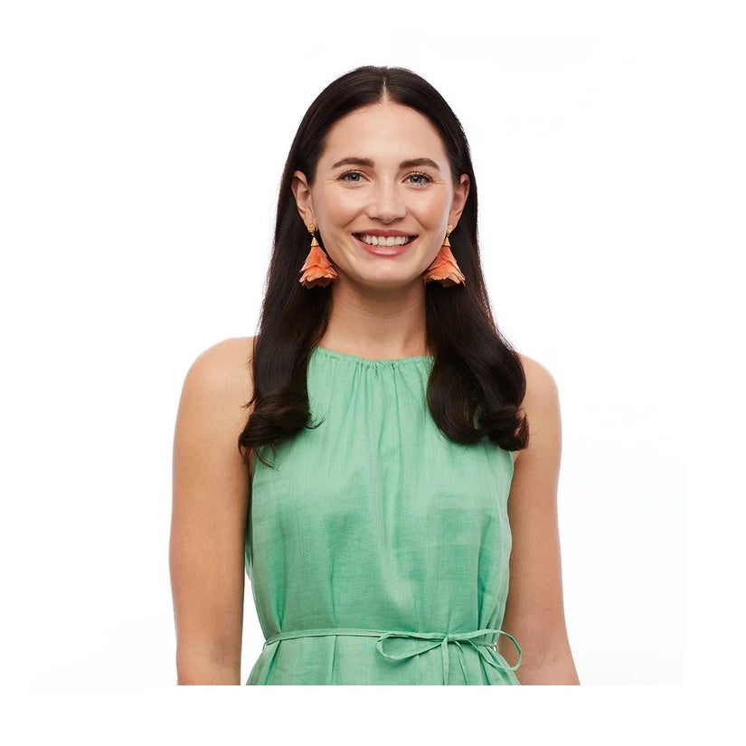 Deka peach earrings - Moxiebainbridge