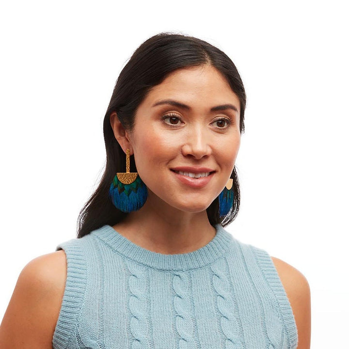 Tucket Blue Grecian Earring - Moxiebainbridge