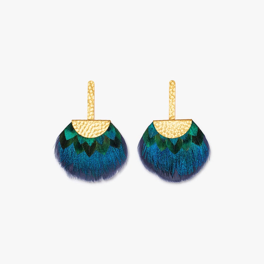 Tucket Blue Grecian Earring - Moxiebainbridge
