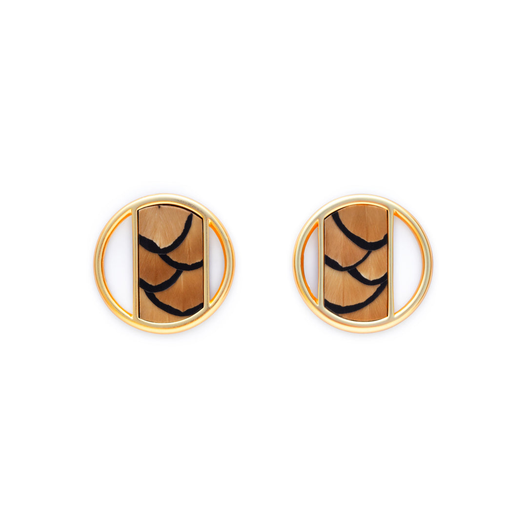 Nenana Caramel Circle Earrings By Brackish - Moxiebainbridge