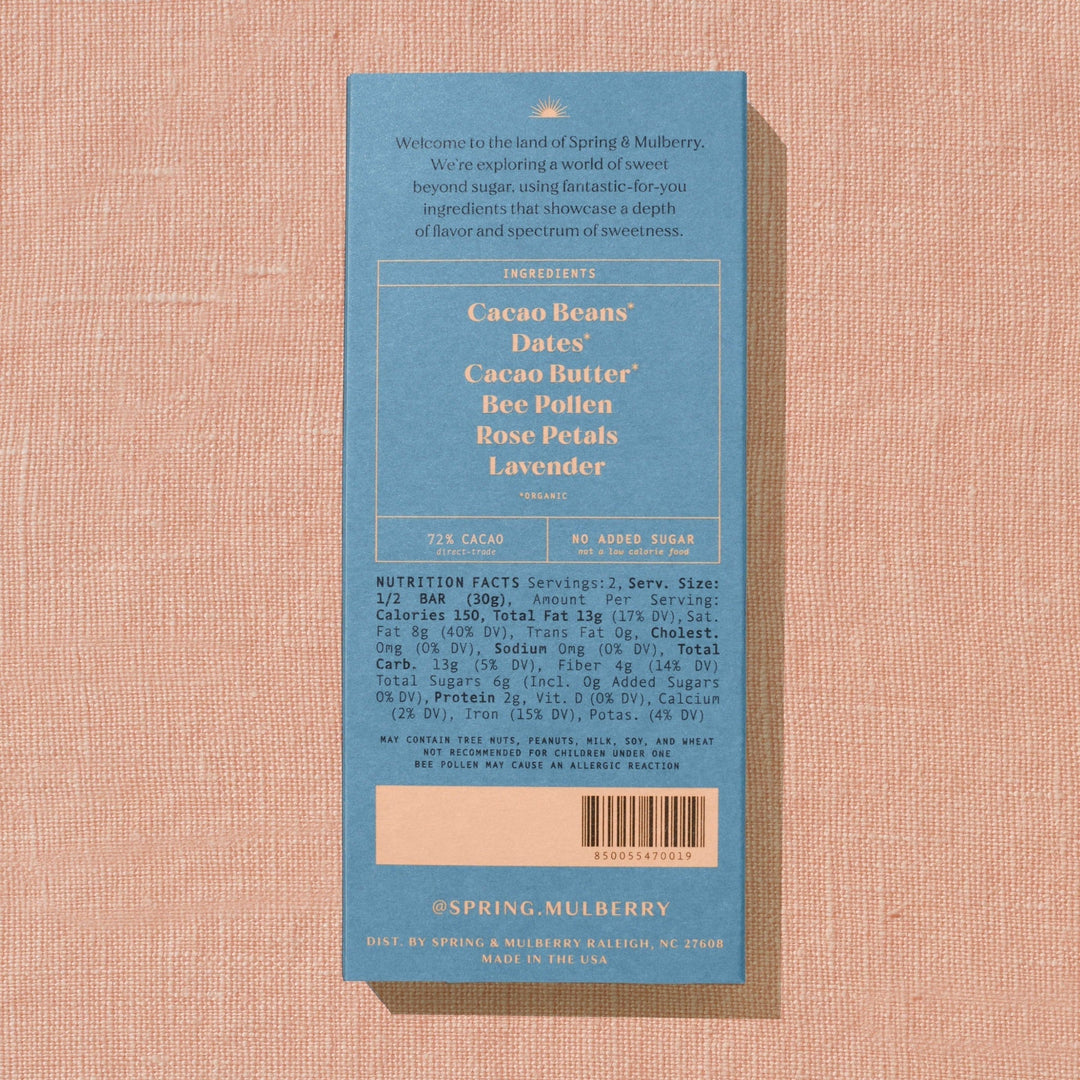 Lavender Rose Date- Sweetened Chocolate. by Spring & Mulberry - Moxiebainbridge