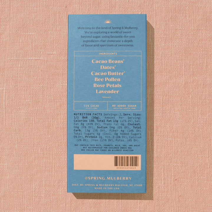 Lavender Rose Date- Sweetened Chocolate. by Spring & Mulberry - Moxiebainbridge