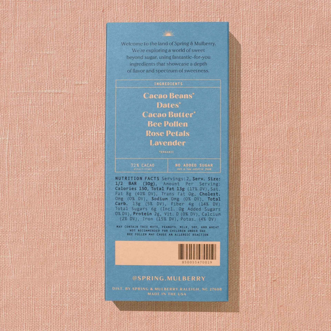 Lavender Rose Date- Sweetened Chocolate. by Spring & Mulberry - Moxiebainbridge