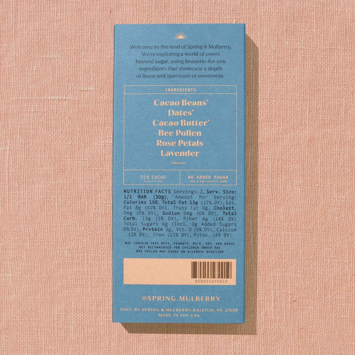 Lavender Rose Date- Sweetened Chocolate. by Spring & Mulberry - Moxiebainbridge