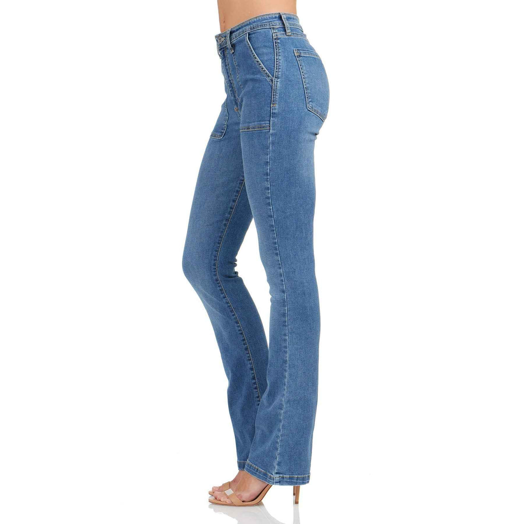 The Trucker Mid-Rise Bootcut By Morrison Jean - Moxiebainbridge