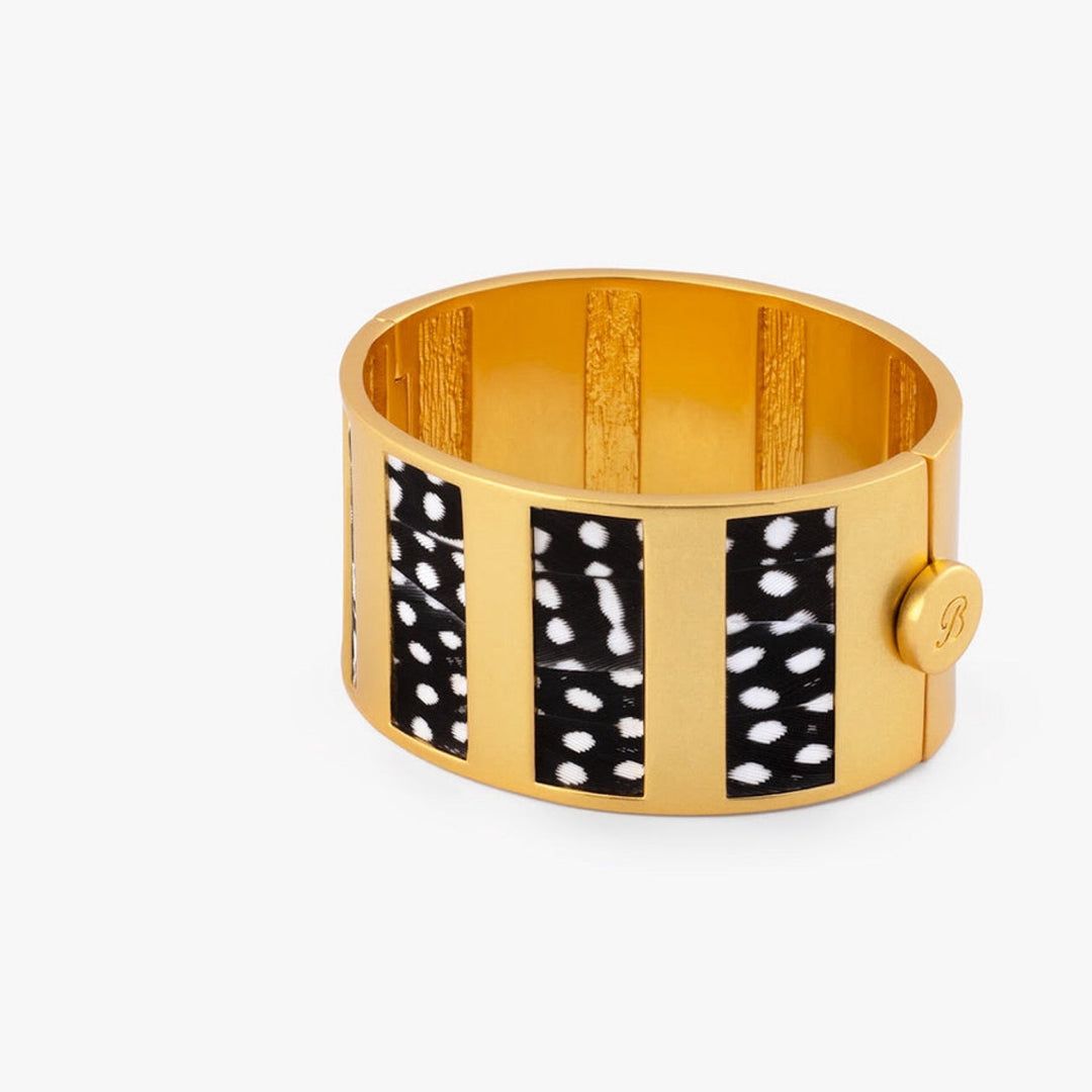 Crystal Striped Hinge Bracelet By Brackish - Moxiebainbridge