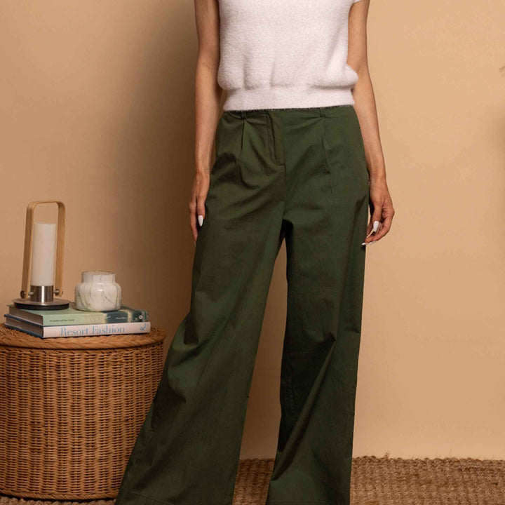 Eden Pant Forest Green By Shore - Moxiebainbridge
