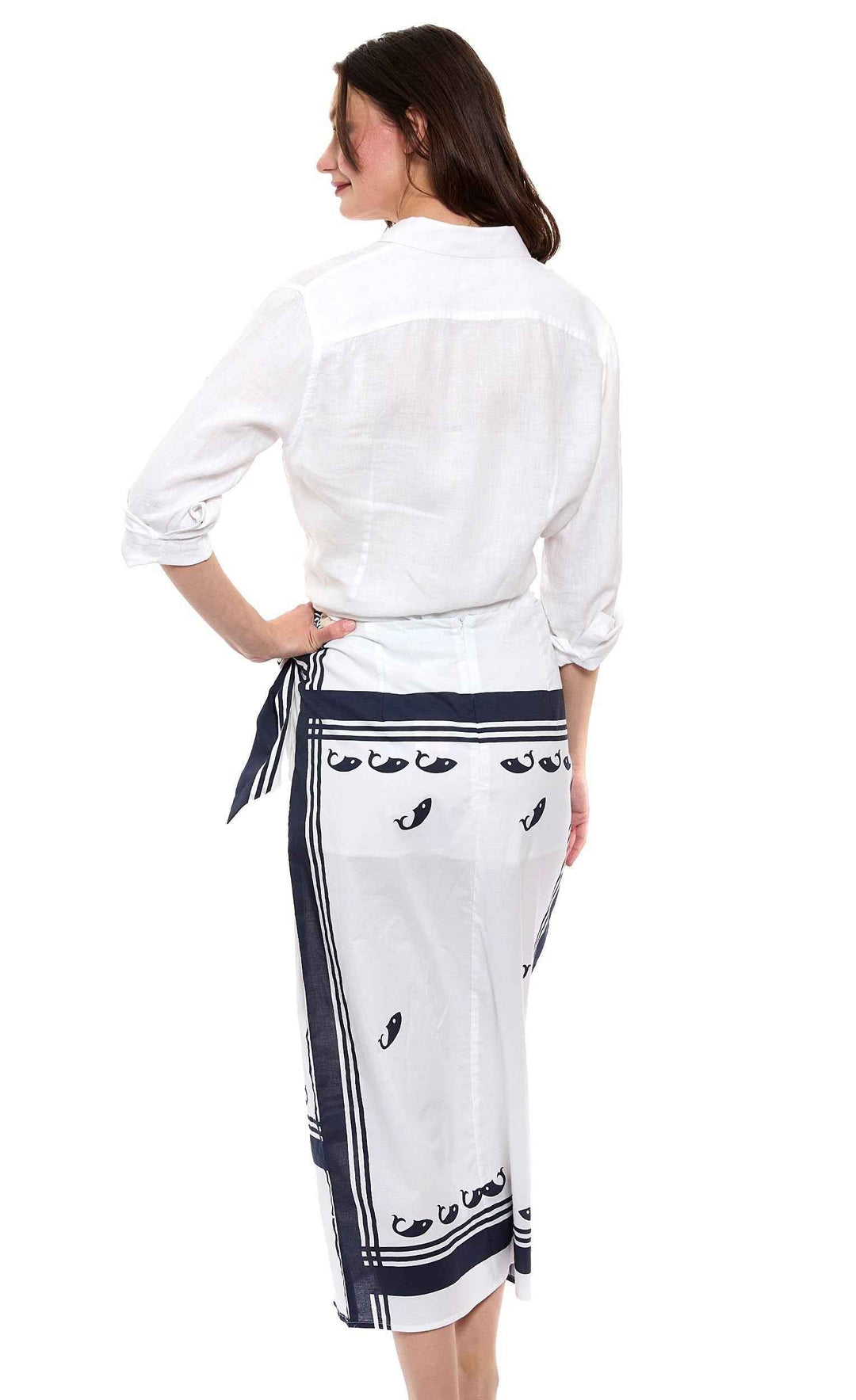 Sarong Skirt Whales Print By Dizzy Lizzie - Moxiebainbridge