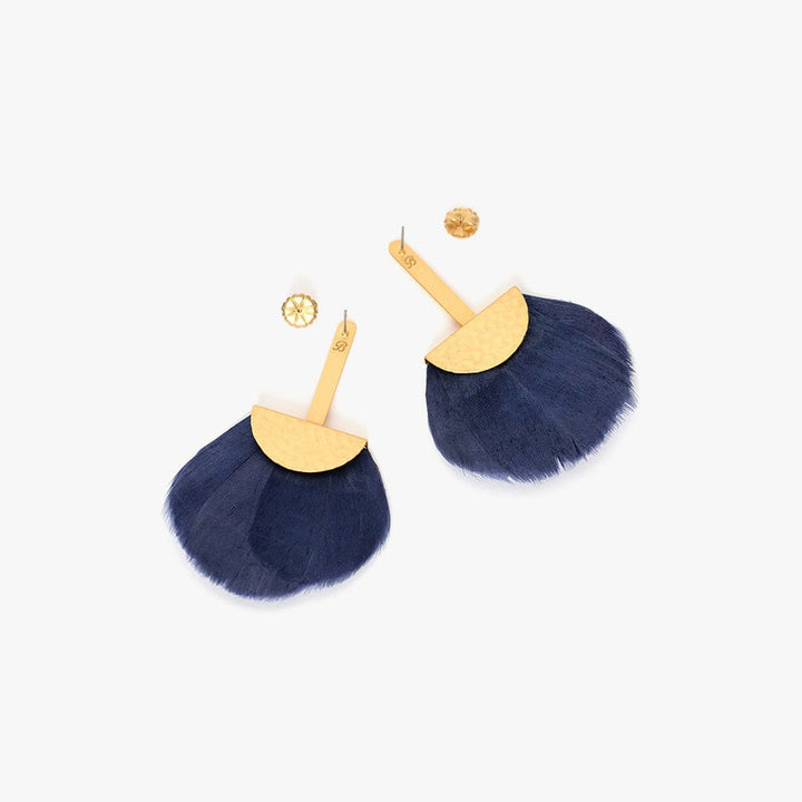 Tucket Blue Grecian Earring - Moxiebainbridge
