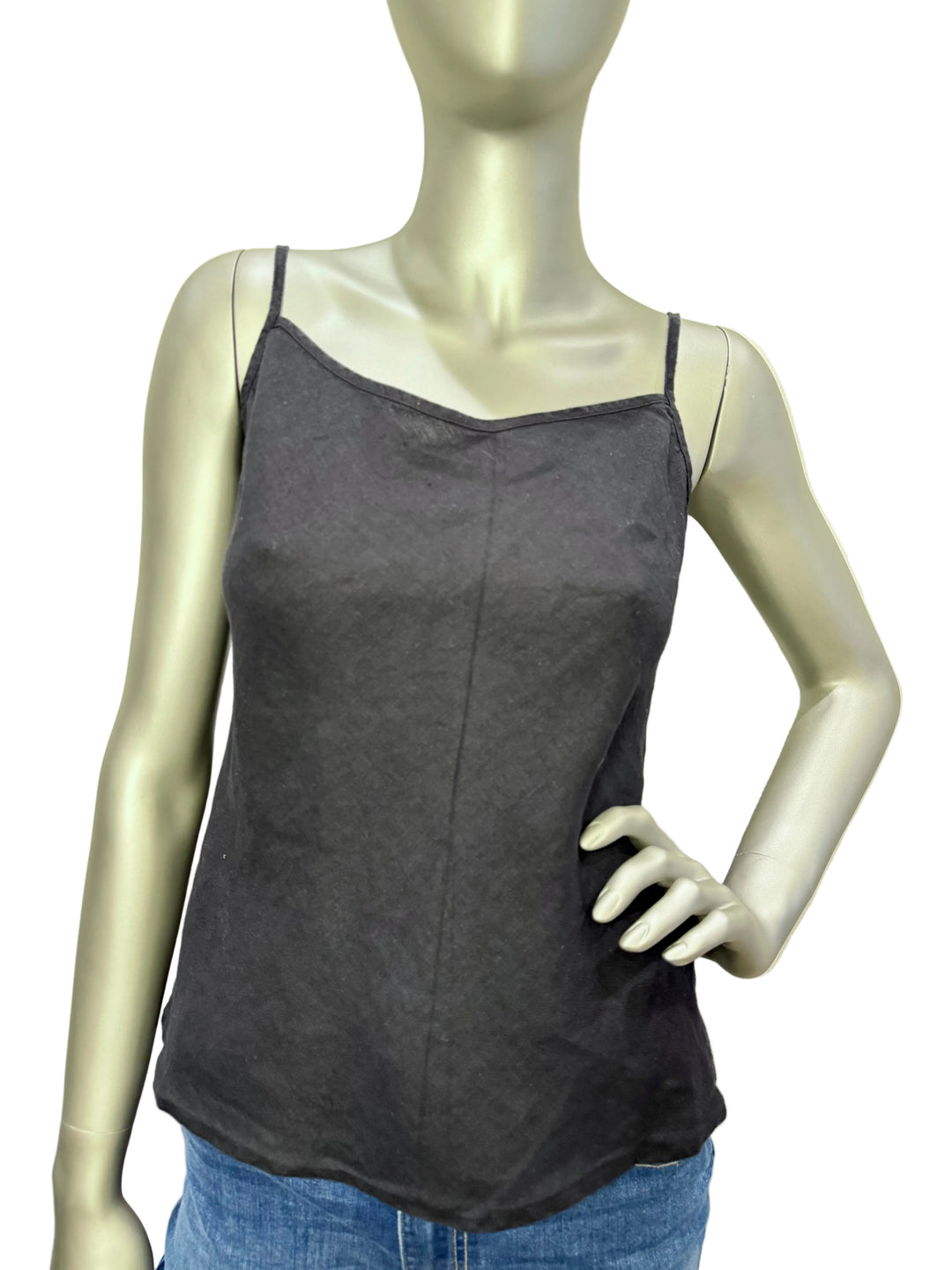 Lucy Tank Linen Black By Bryn Walker - Moxiebainbridge