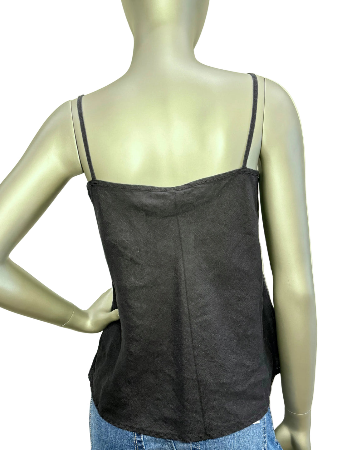 Lucy Tank Linen Black By Bryn Walker - Moxiebainbridge