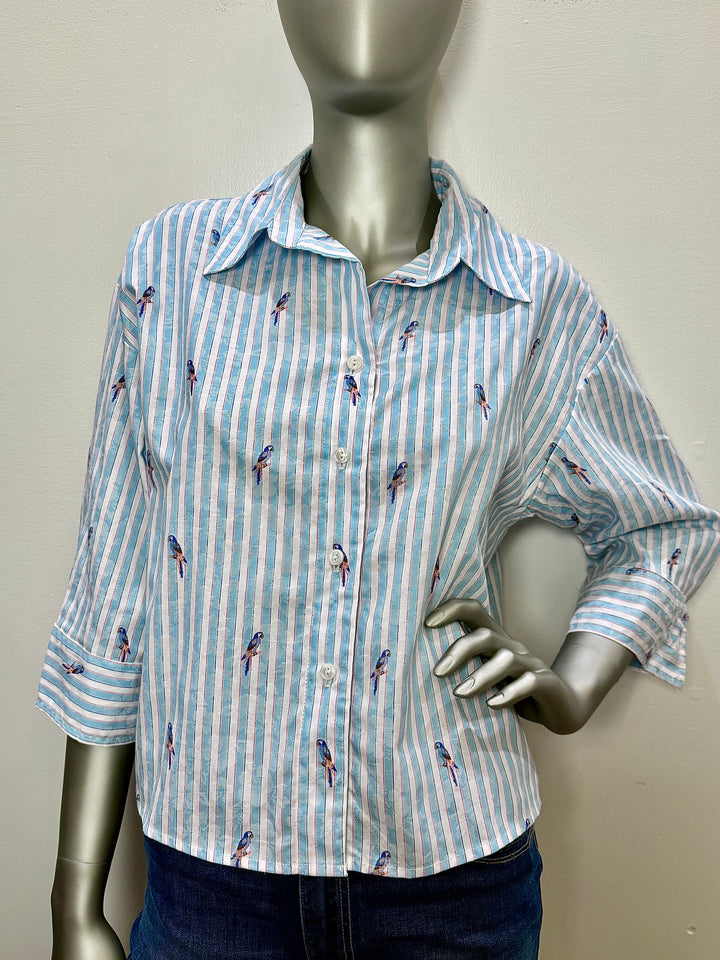 The Carroll Parrot Top By StarkX - Moxiebainbridge