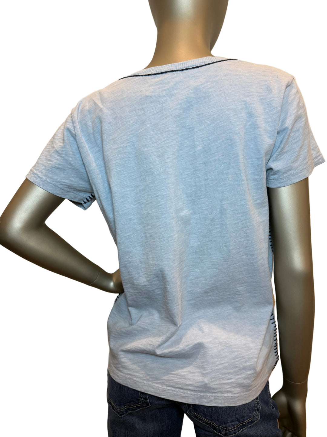 Crew T Shirt With Contrast Stitch By Dylan - Moxiebainbridge