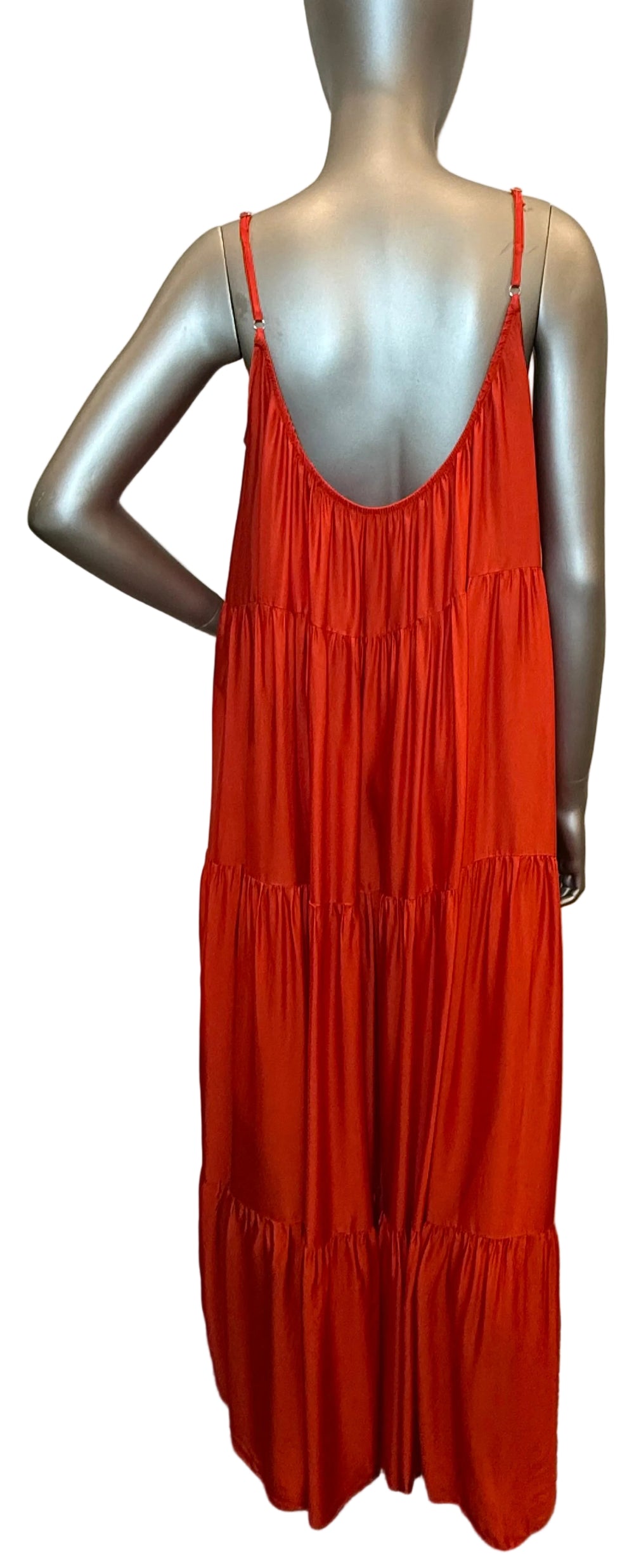 Abito Long Dress Coral By B-YU - Moxiebainbridge
