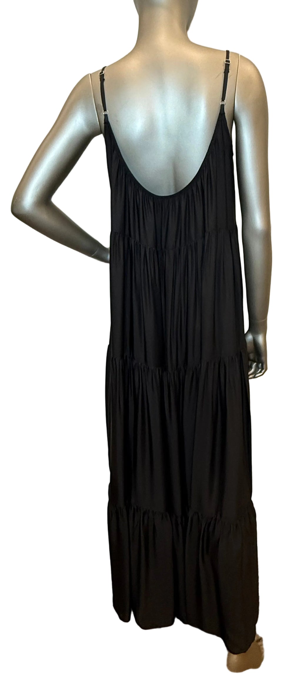 Abito Long Dress Black By B-YU - Moxiebainbridge