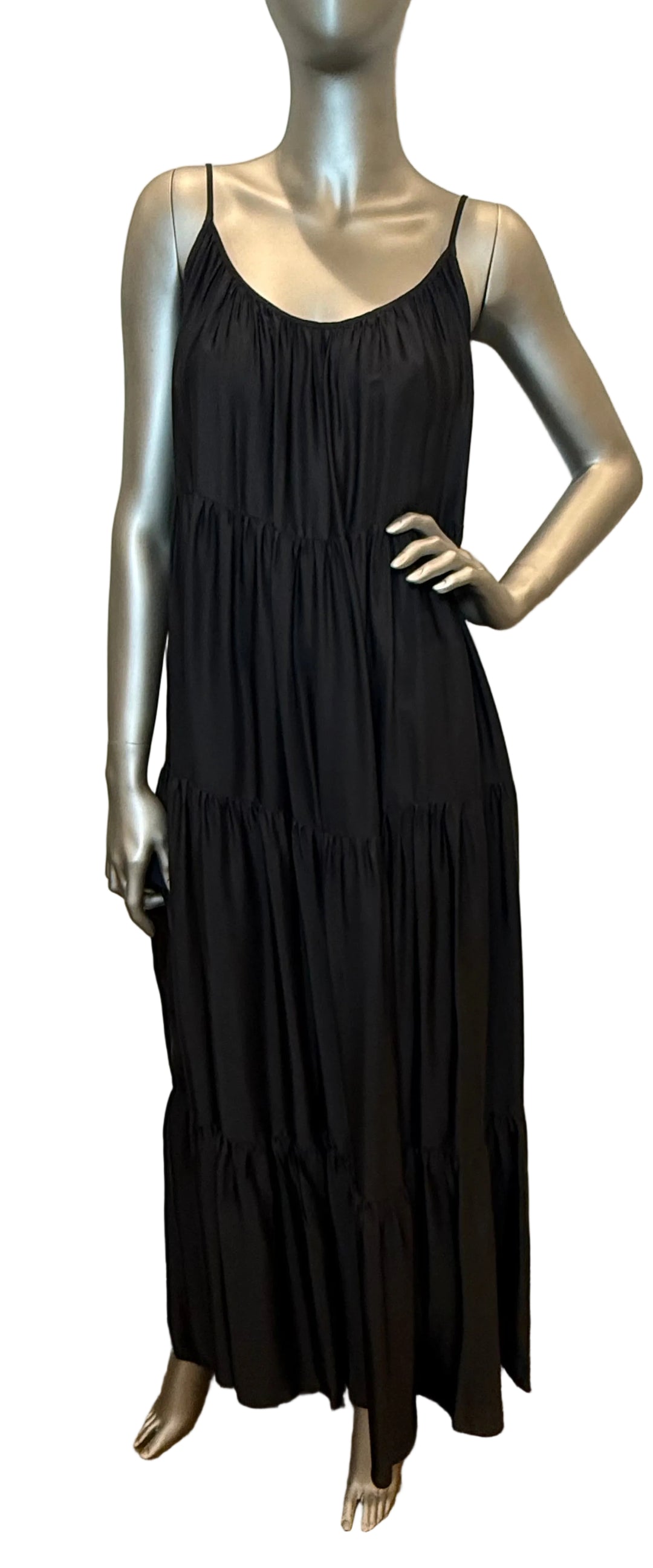 Abito Long Dress Black By B-YU - Moxiebainbridge