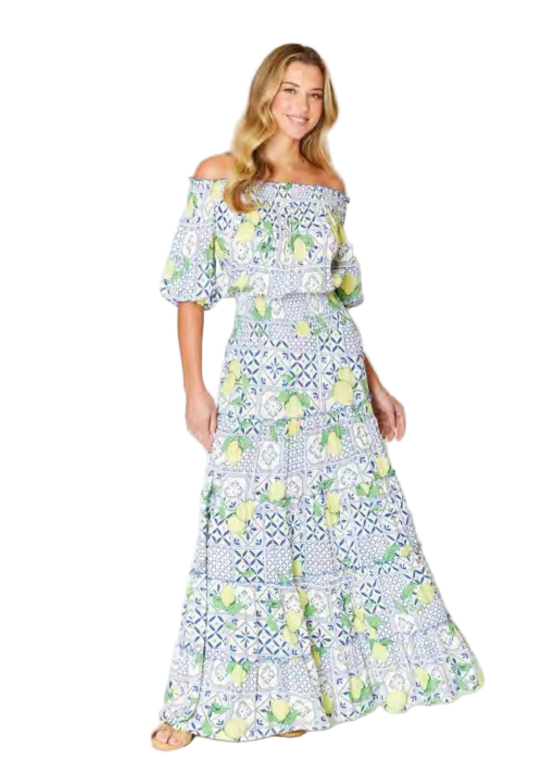 Lemoncello Ahola Long Dress Indigo ROMI - Moxiebainbridge