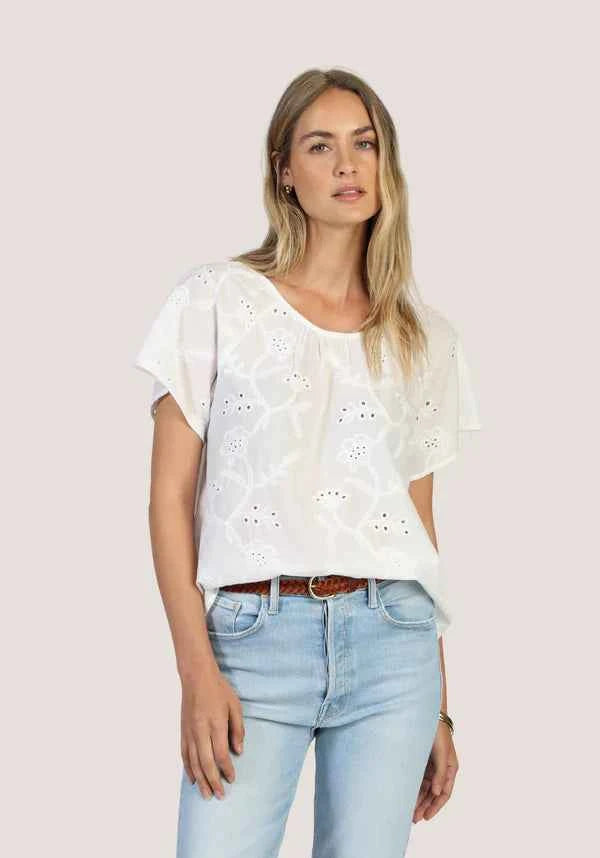 Talia Top White By Dylan - Moxiebainbridge