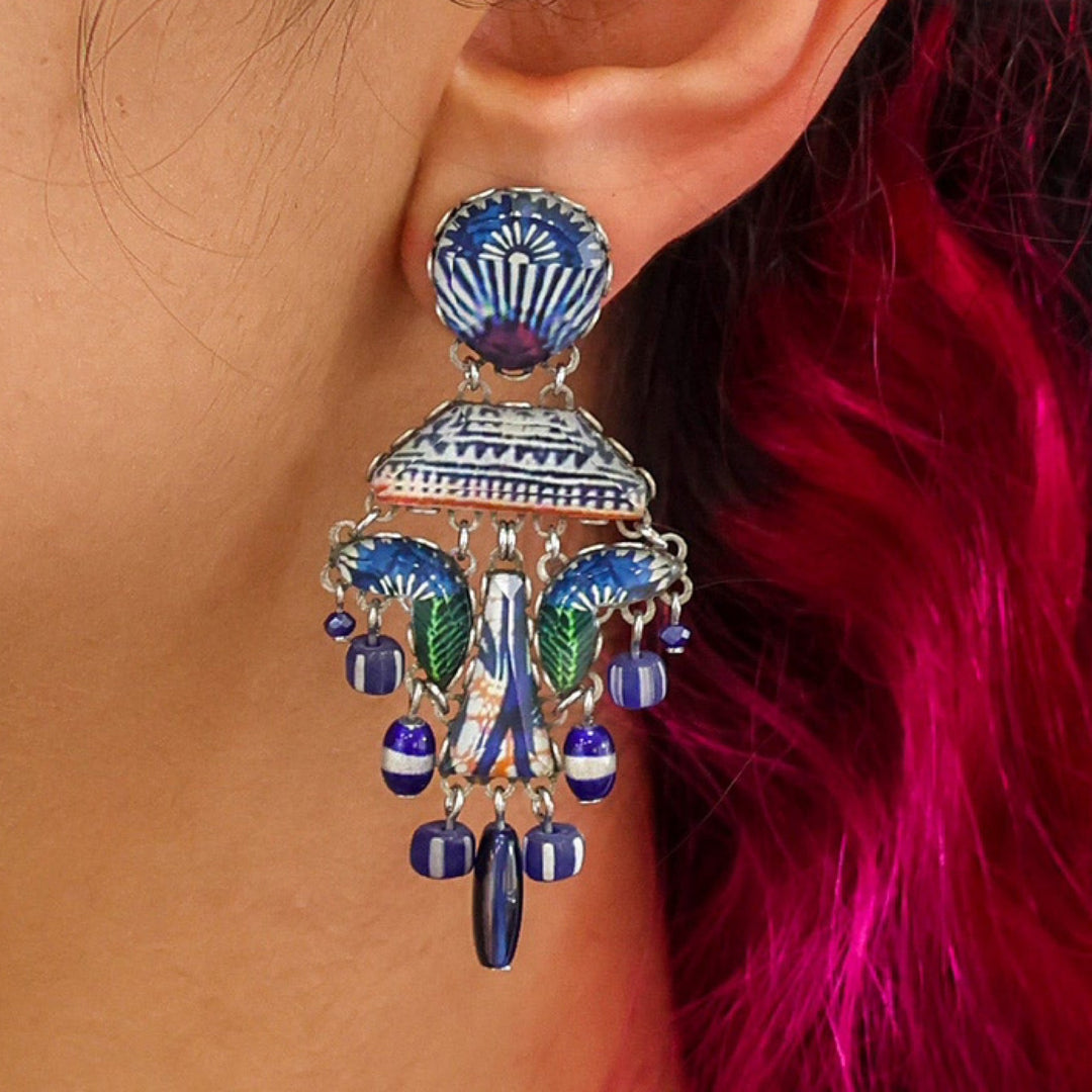 Blue Dome Earrings By Ayala Bar - Moxiebainbridge