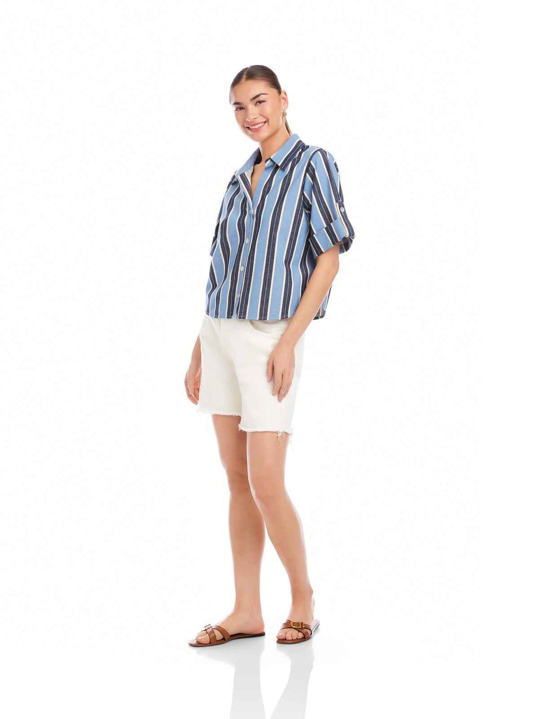 Kay Cuffed Sleeve Shirt By FIFTEEN -TWENTY - Moxiebainbridge
