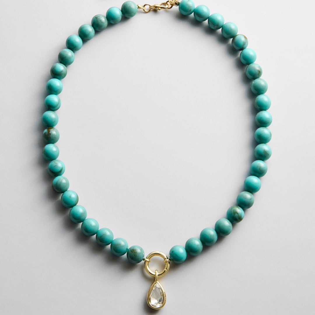 Janette Beaded Ring Turquoise Necklace By Baublebar - Moxiebainbridge