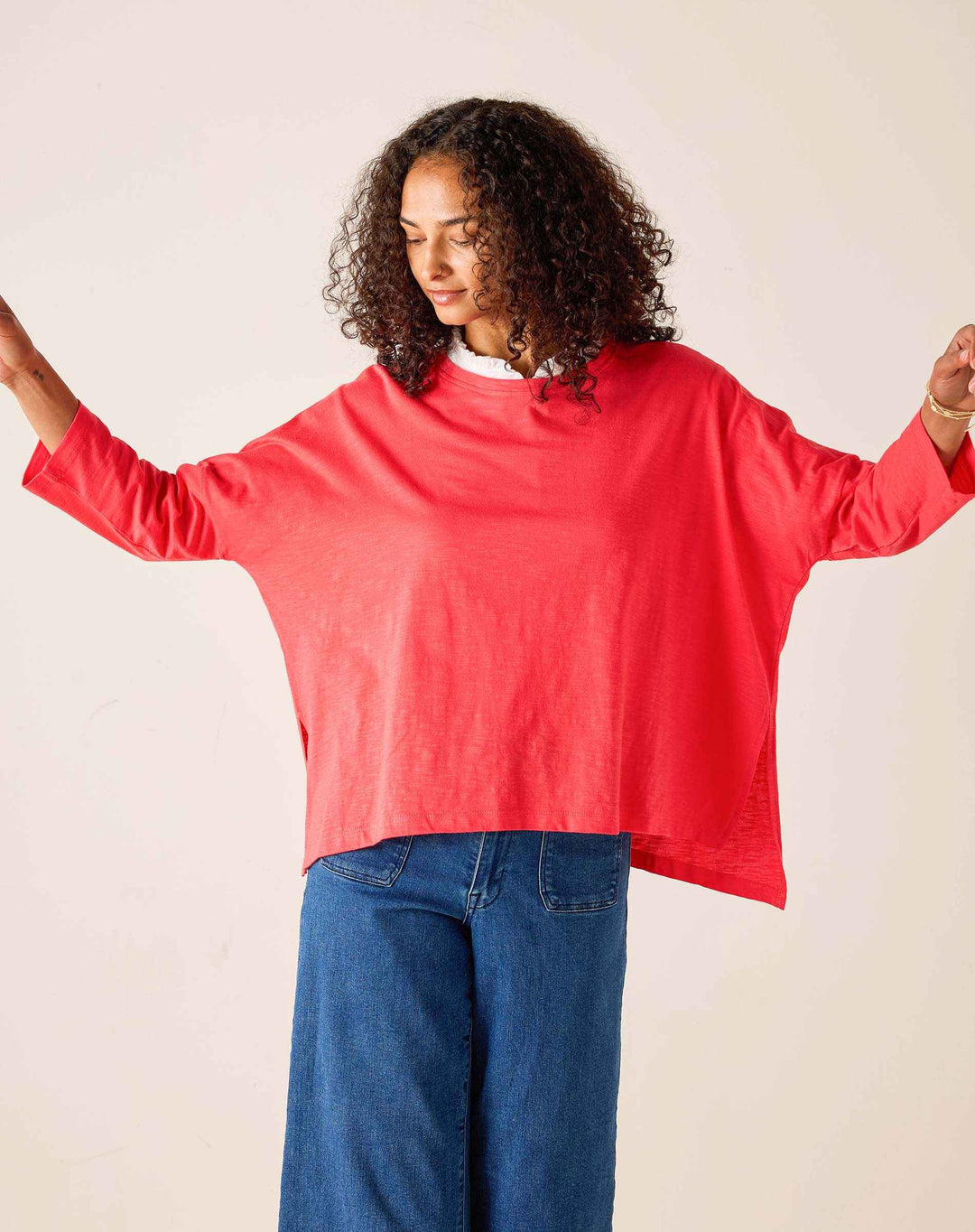 Catalina Slub Tee Coral Bliss One Size By Mersea - Moxiebainbridge