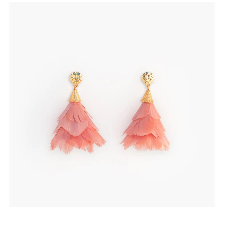 Deka peach earrings - Moxiebainbridge
