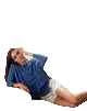 Catalina Sunwashed Tee Indigo Blue One Size Petite By Mersea - Moxiebainbridge