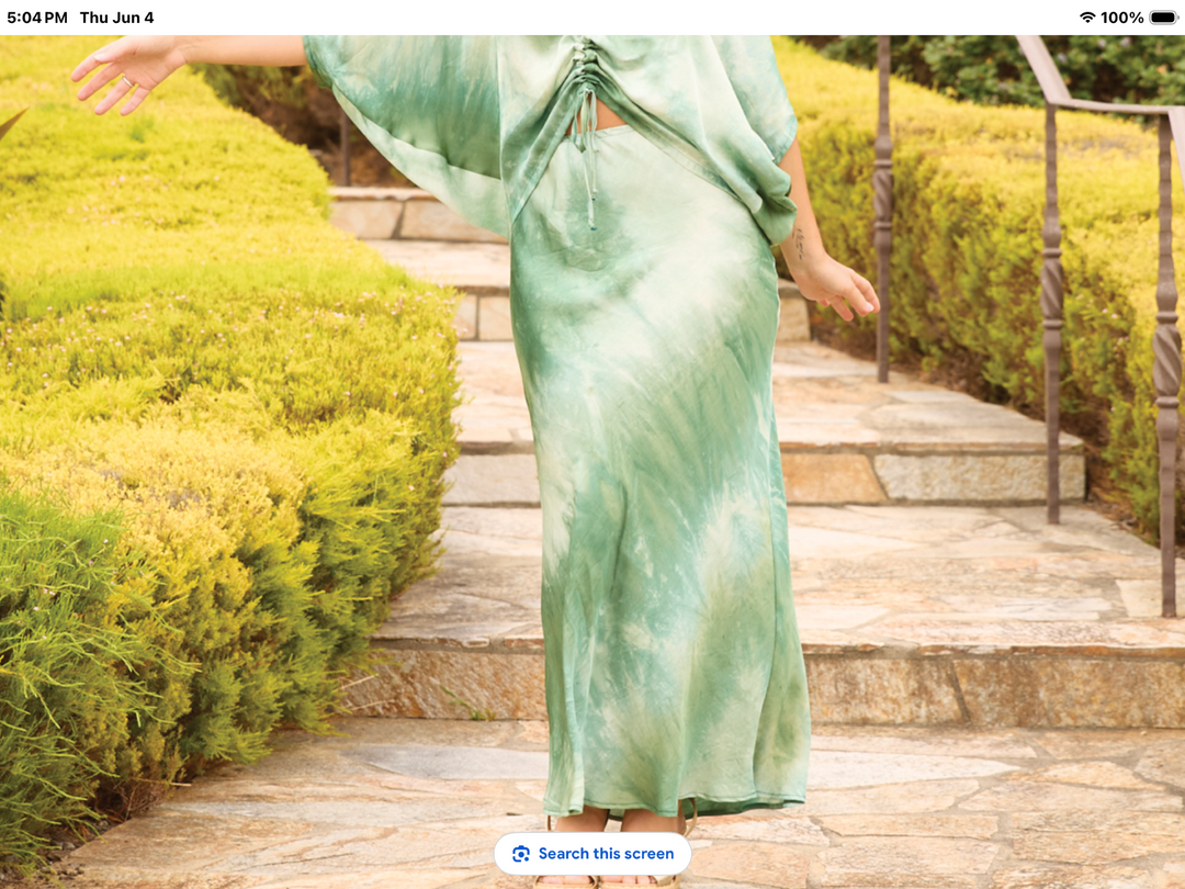 Long Verde Bias Skirt By Bryn Waker
