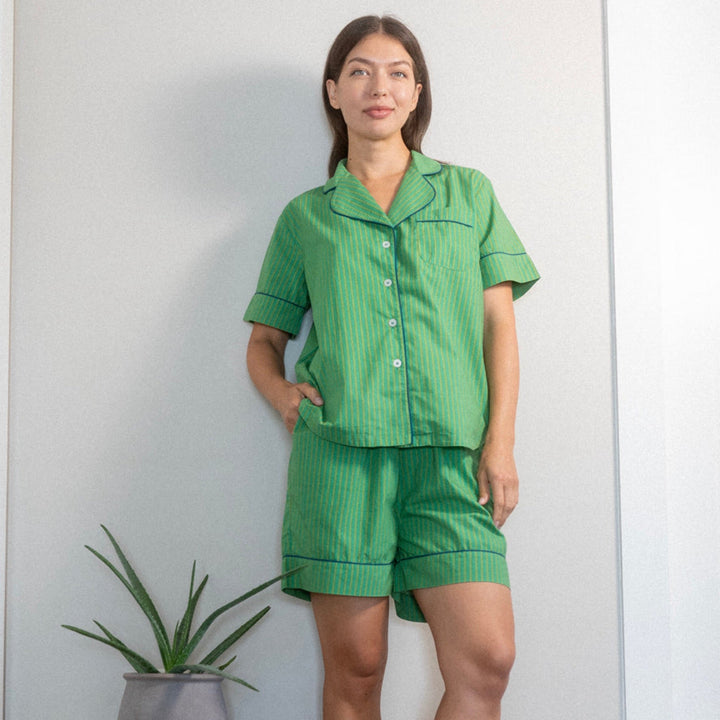 Lucky Green Pajama Set By Denise Rae - Moxiebainbridge