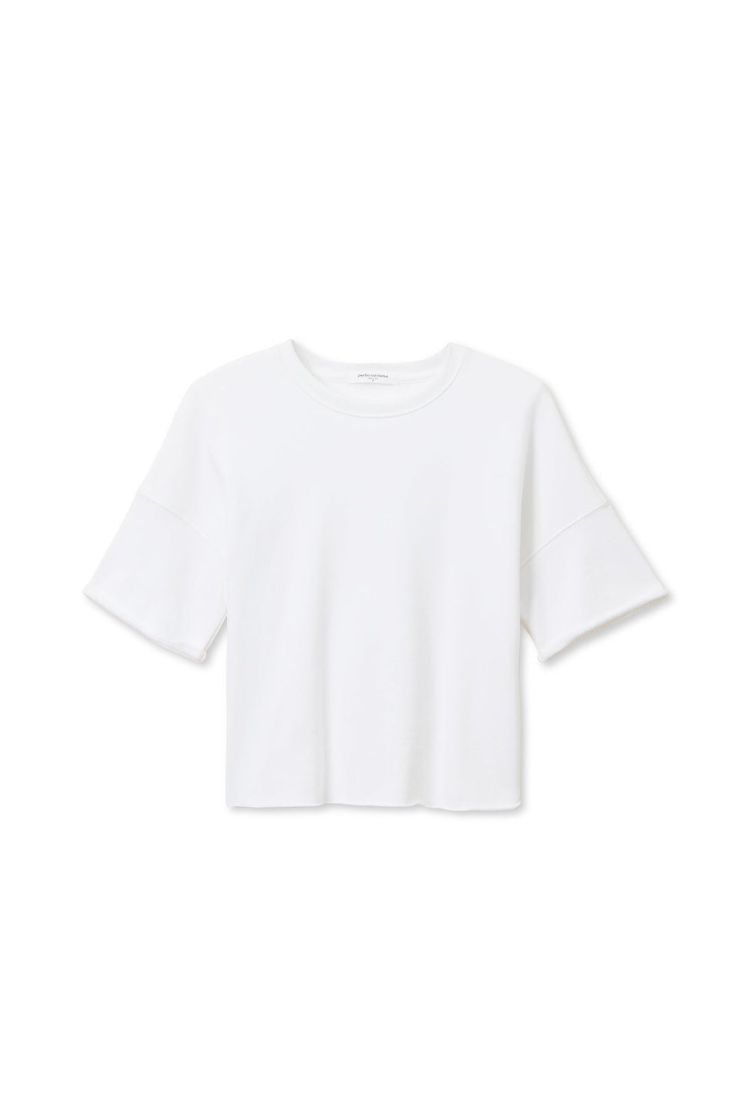 The Ezra Short Sleeve Loose Sweatshirt White By PerfectWhiteTee - Moxiebainbridge