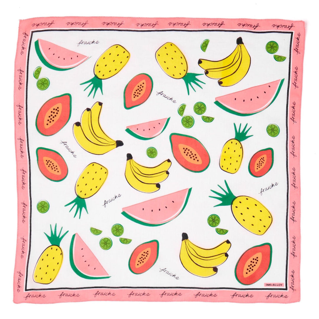 Carson 21x21 Fruit Bandanna By Ink And Alloy - Moxiebainbridge