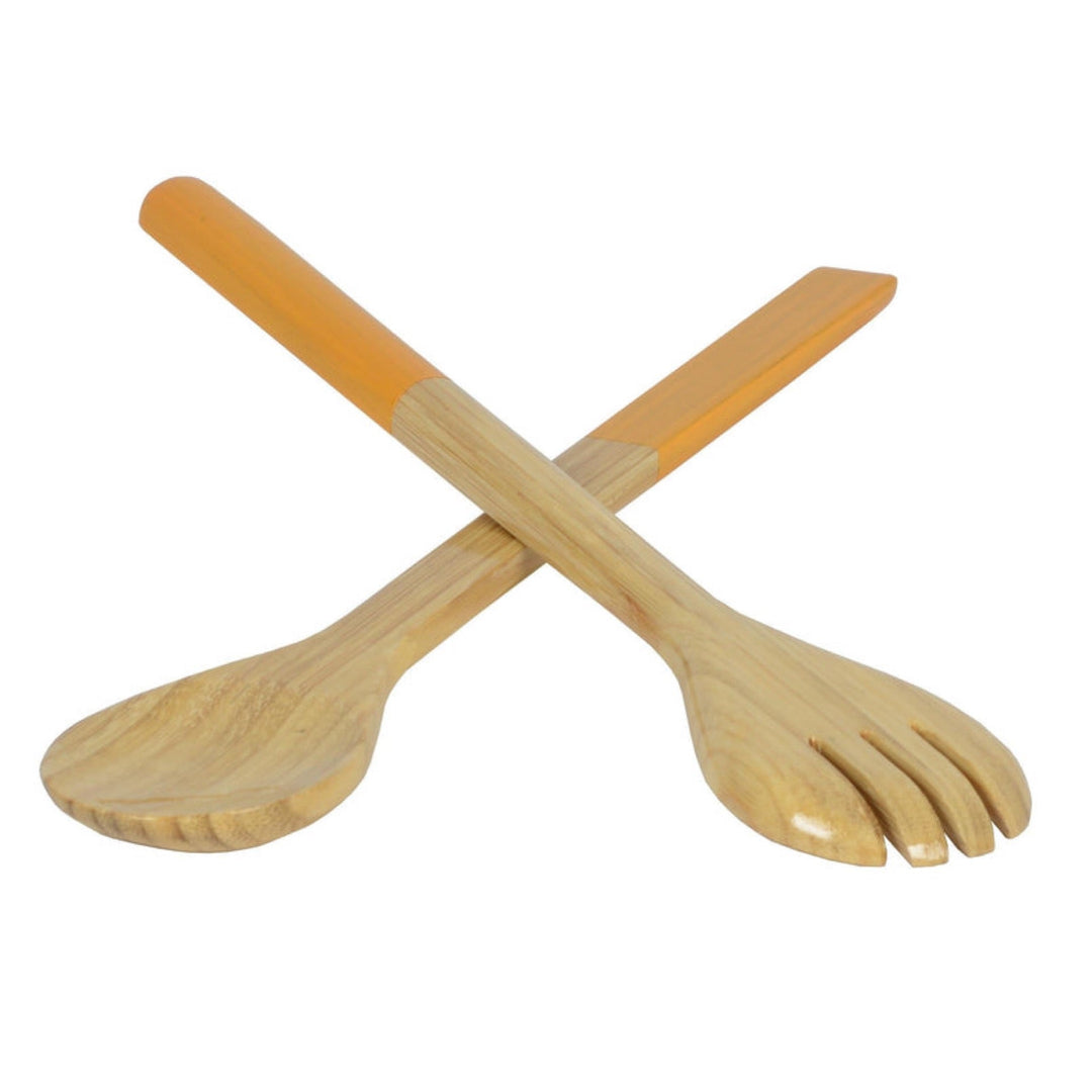 Large Salad Servers Yellow By Albert Punkt - Moxiebainbridge