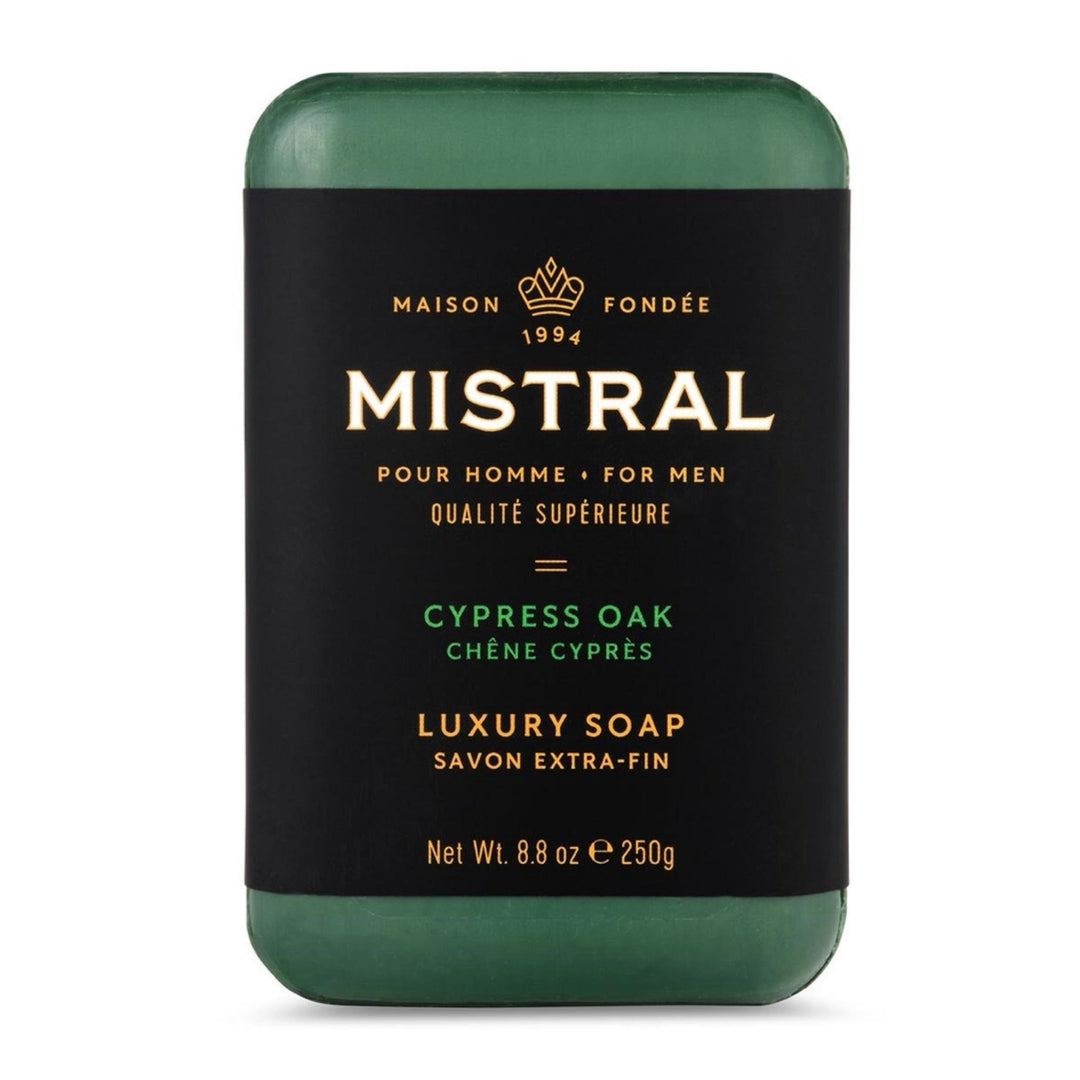 Cypress Oak Luxury Soap By Mistral - Moxiebainbridge